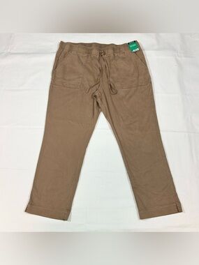 NWT Buffalo David Bitton Womens XL Soft Tencel Pull-On Pants Comfort Casual Tan